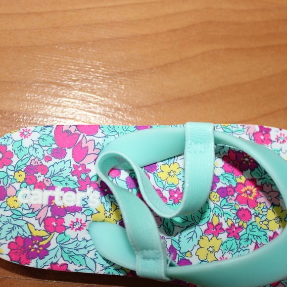 Carter's | Shoes | New Carters Girl 56 Floral Jelly Strap Flip Flop